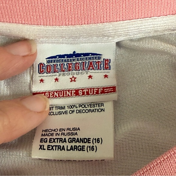 Pink Red Raiders Mesh Football Jersey XL • V-Neck Game Day Collegiate Top - Picture 5 of 8